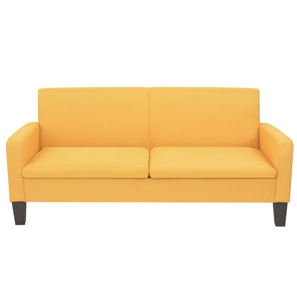 vidaXL Driezitsbank 180x65x76 cm geel afbeelding