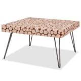 vidaXL Bijzettafel 60,8x60,8x34,5 cm echt hout