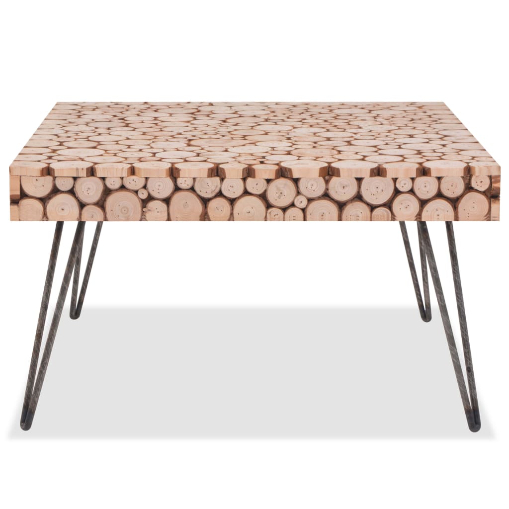 vidaXL Odkládací stolek pravé jedlové dřevo 60,8 x 60,8 x 34,5 cm