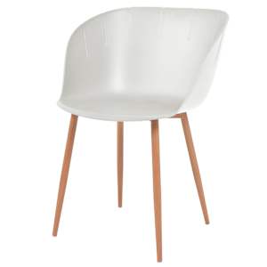 vidaXL Valgomojo kėdės, 4 vnt., baltos spalvos, plastikas