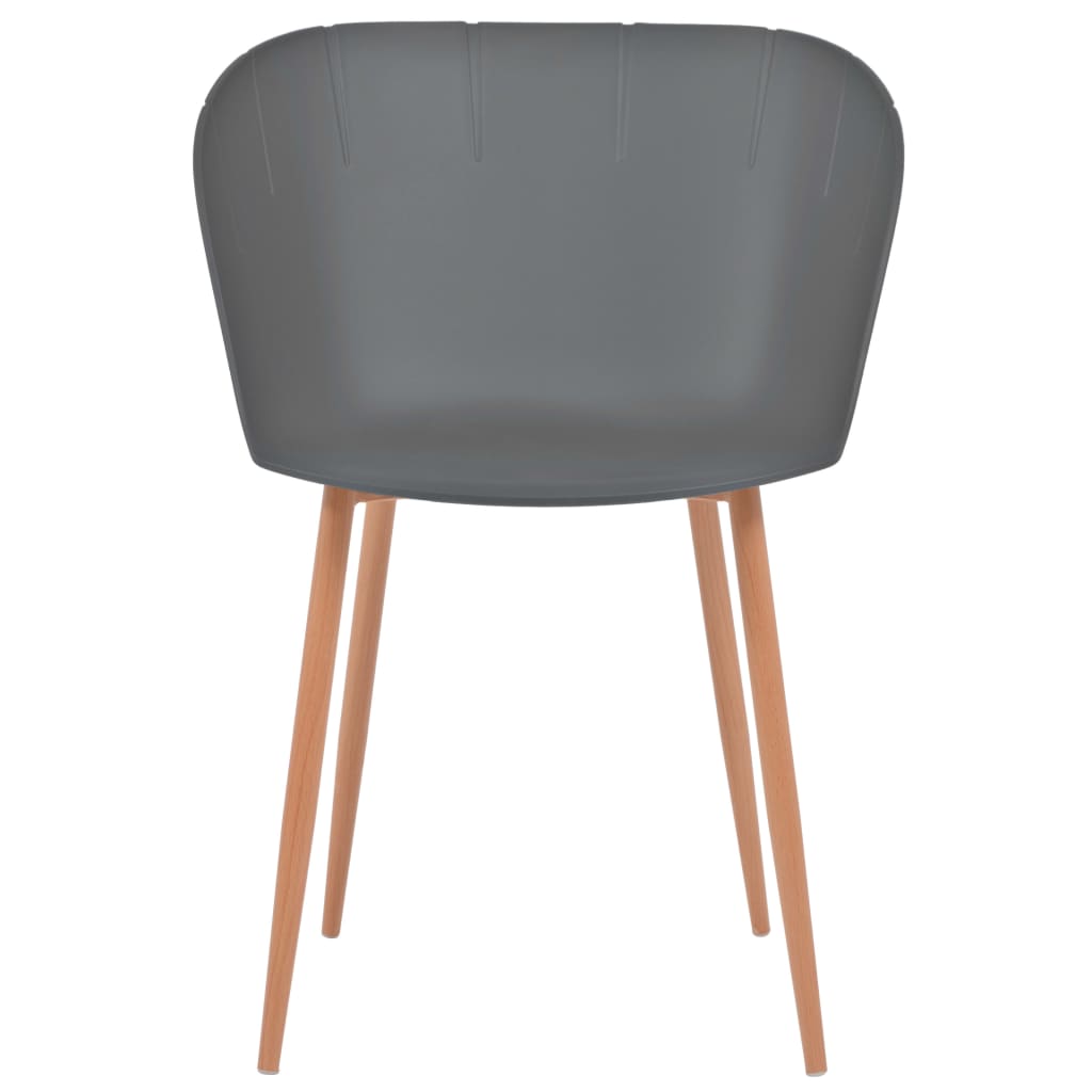 vidaXL Dining Chairs 4 pcs Grey Plastic
