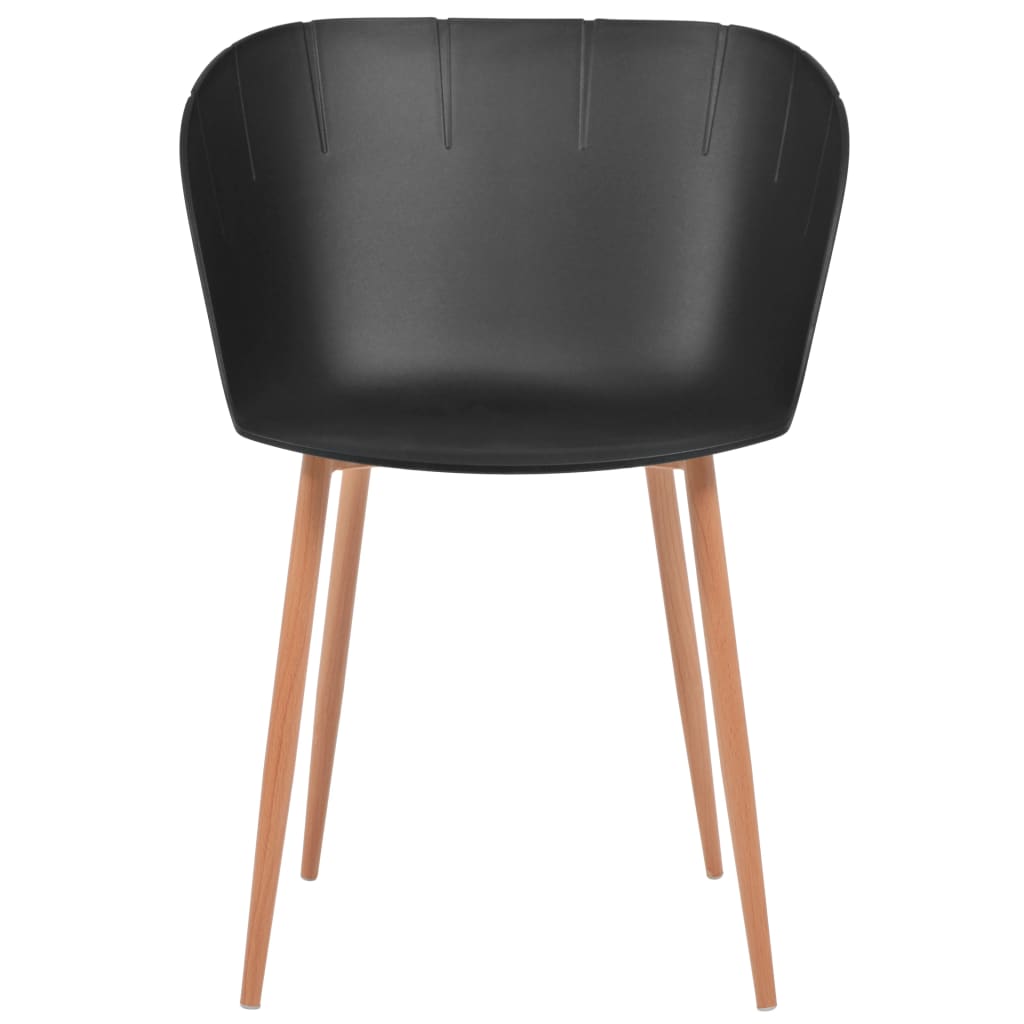 

vidaXL Eetkamerstoelen 2 st kunststof zwart