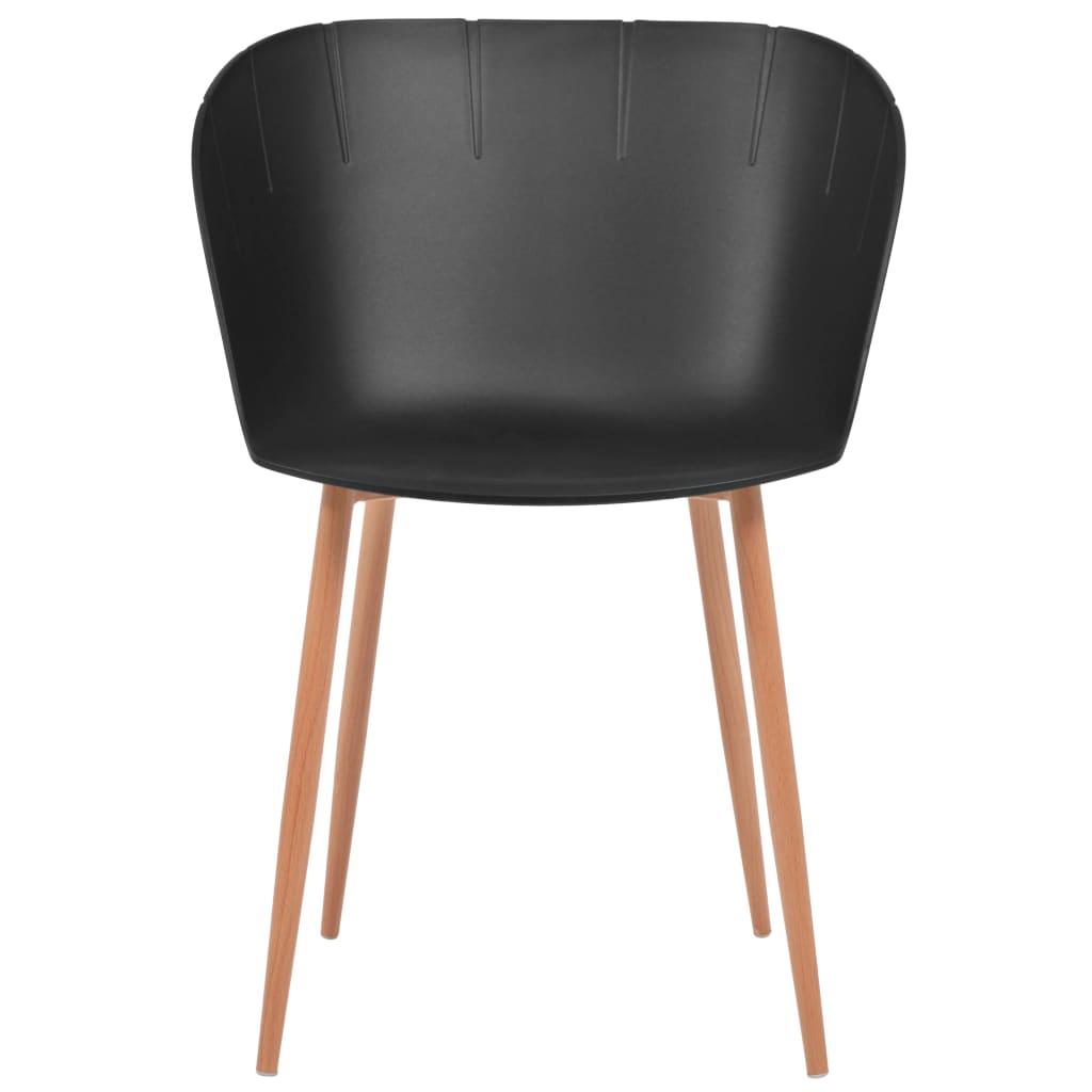 vidaXL Jedálenské stoličky 4 ks, čierne, plast