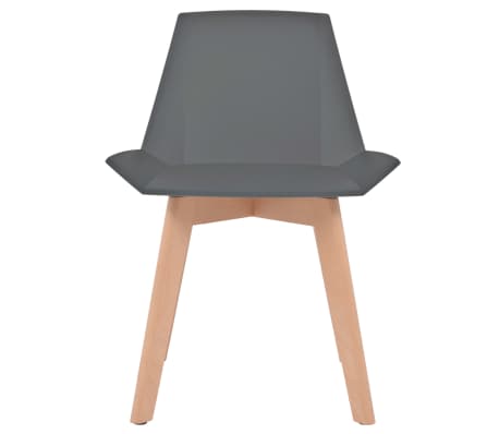 vidaXL Dining Chairs 4 pcs Grey Plastic