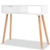 vidaXL konsoollaud toekast m&auml;nnipuidust 80 x 30 x 72 cm, valge