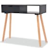 vidaXL konsoollaud toekast m&auml;nnipuidust 80 x 30 x 72 cm, must