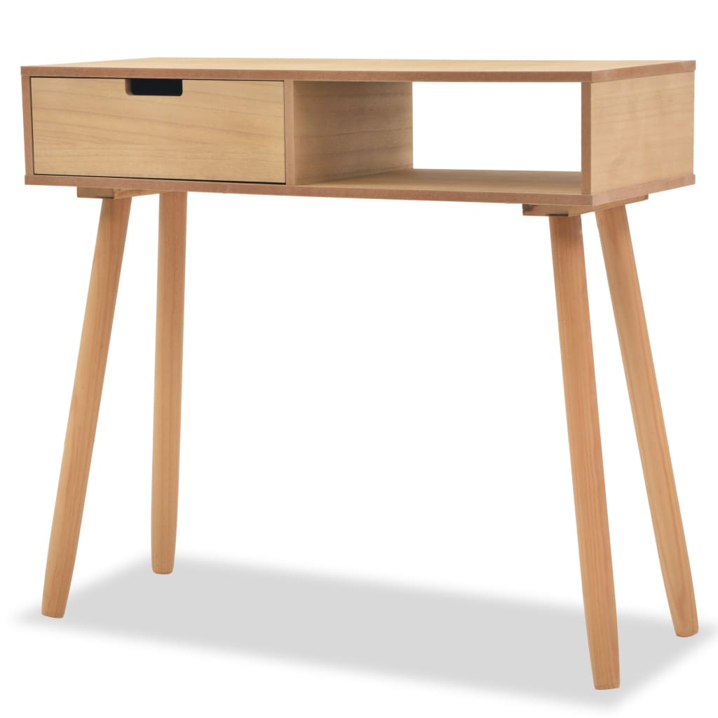 Vidaxl Table Console Bois De Pin Massif 80 X 30 X 72 Cm Marron