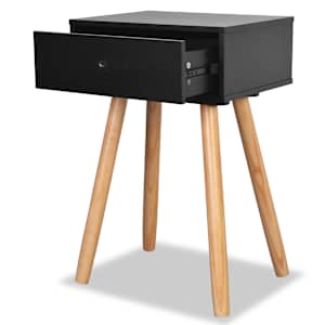 Noční stolky 2 ks masivní borové dřevo 40 x 30 x 61 cm černé - obrázek 5