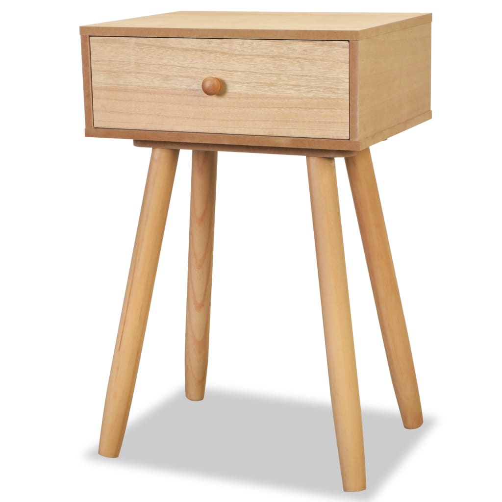 

vidaXL Nachtkastjes 2 st 40x30x61 cm massief grenenhout bruin