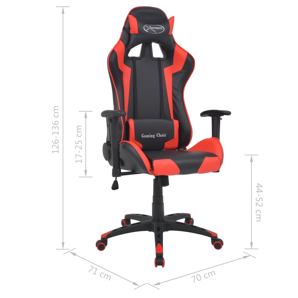 piros dönthető versenyautó ülés alakú műbőr irodai szék
