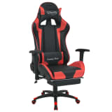 vidaXL Chaise de bureau inclinable avec repose-pied Rouge