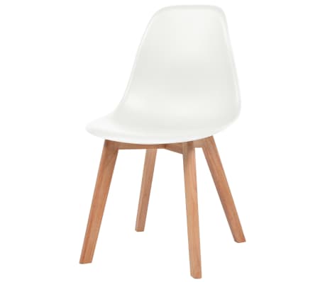 vidaXL Chaises à manger lot de 2 Blanc Plastique