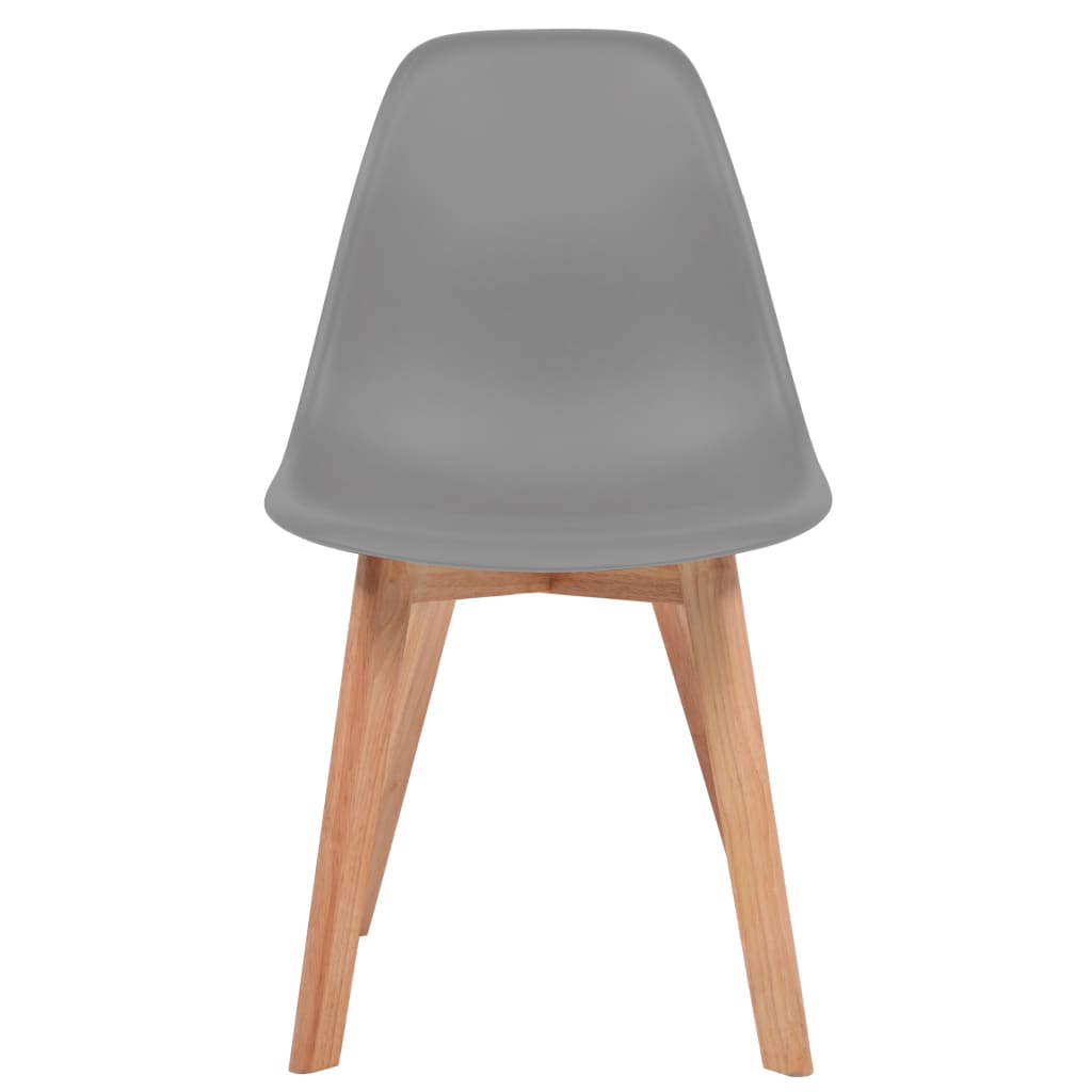 vidaXL Krzesła stołowe, 2 szt., szare, plastikowe