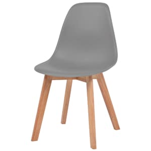 Jídelní židle 2 ks šedé plast - obrázek 3