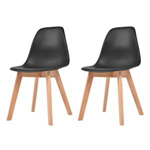 Jídelní židle 2 ks černé plast - obrázek 1
