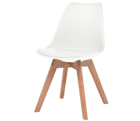 vidaXL Chaises à manger lot de 2 Blanc Plastique