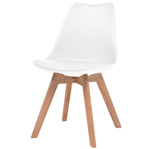 Jídelní židle 2 ks bílé plast - obrázek 2