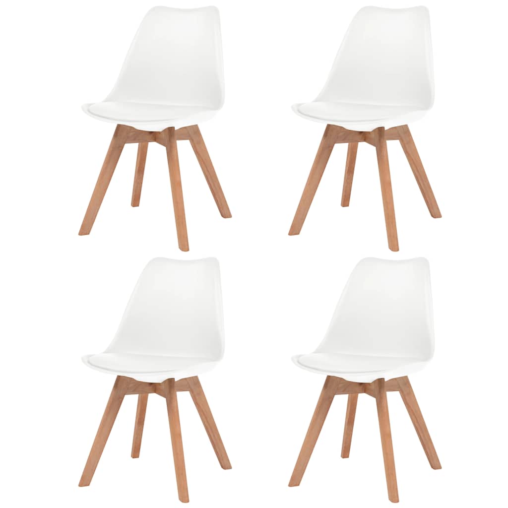 Chaises à manger lot de 4 Blanc Plastique