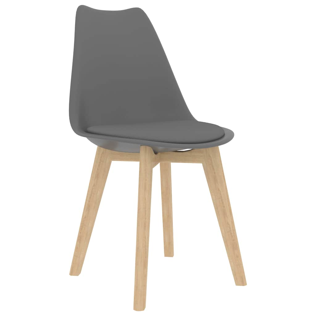 

vidaXL Eetkamerstoelen 2 st kunstleer grijs