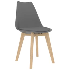 Jídelní židle 2 ks šedé plast - obrázek 2