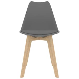 Jídelní židle 2 ks šedé plast - obrázek 3
