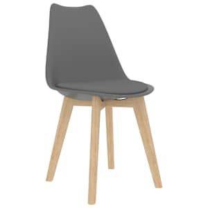 Jídelní židle 4 ks šedé plast - obrázek 2