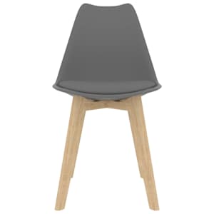 Jídelní židle 4 ks šedé plast - obrázek 3