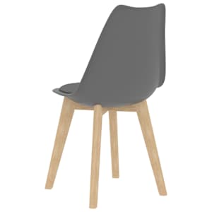 Jídelní židle 4 ks šedé plast - obrázek 5