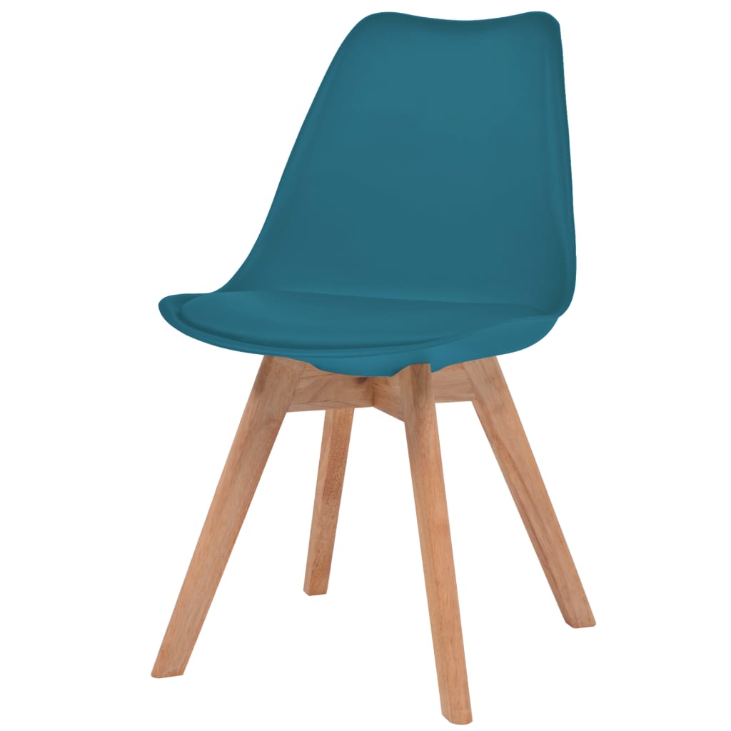 vidaXL Eetkamerstoelen 4 st kunststof turquoise