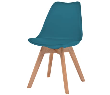 vidaXL Eetkamerstoelen 4 st kunststof turquoise