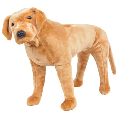 Vidaxl Jouet En Peluche Chien De Race Labrador Marron Clair