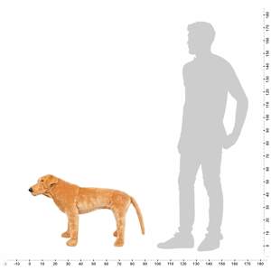 Stojící plyšová hračka labrador světle hnědý XXL - obrázek 4
