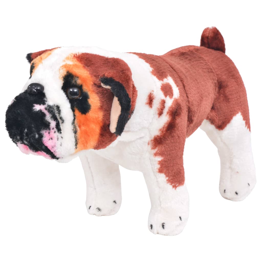 Bilde av Vidaxl Stående Lekehund Bulldog Hvit Og Brun Xxl