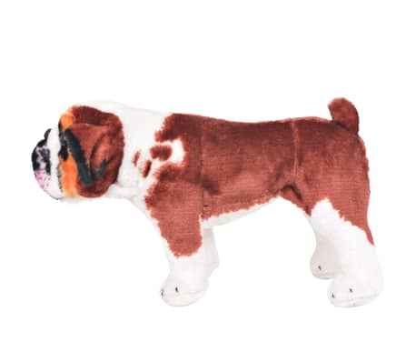 Vidaxl Jouet En Peluche Chien De Race Bulldog Marron Et Blanc Xxl Poupée Ebay