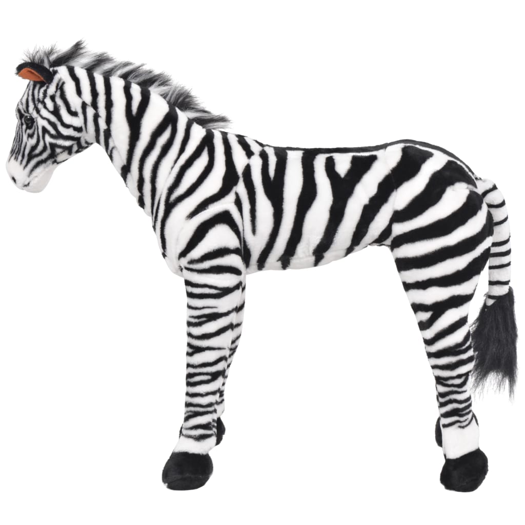 

vidaXL Speelgoedzebra staand XXL pluche zwart en wit