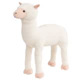 vidaXL Alpaca di Peluche Giocattolo Bianca XXL