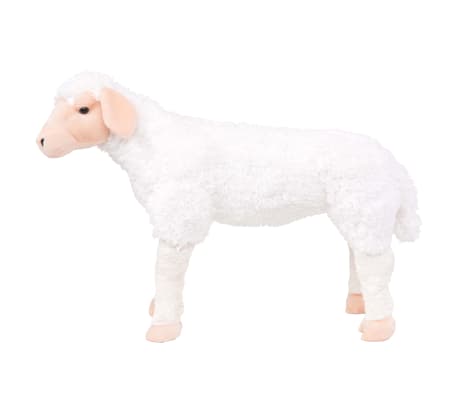 vidaXL Brinquedo de montar ovelha peluche branco XXL