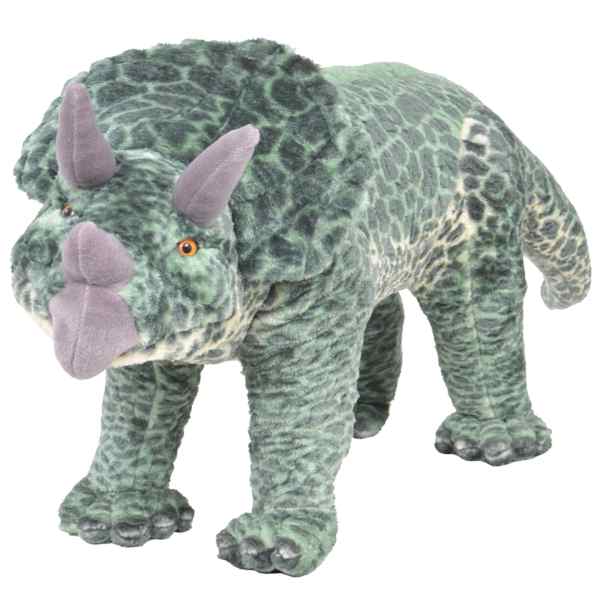 vidaXL seisev triceratops, pl&uuml;&uuml;s, roheline XXL