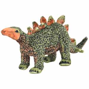 vidaXL seisev dinosaurus/stegosaurus, pl&uuml;&uuml;s, roheline ja oranž XXL