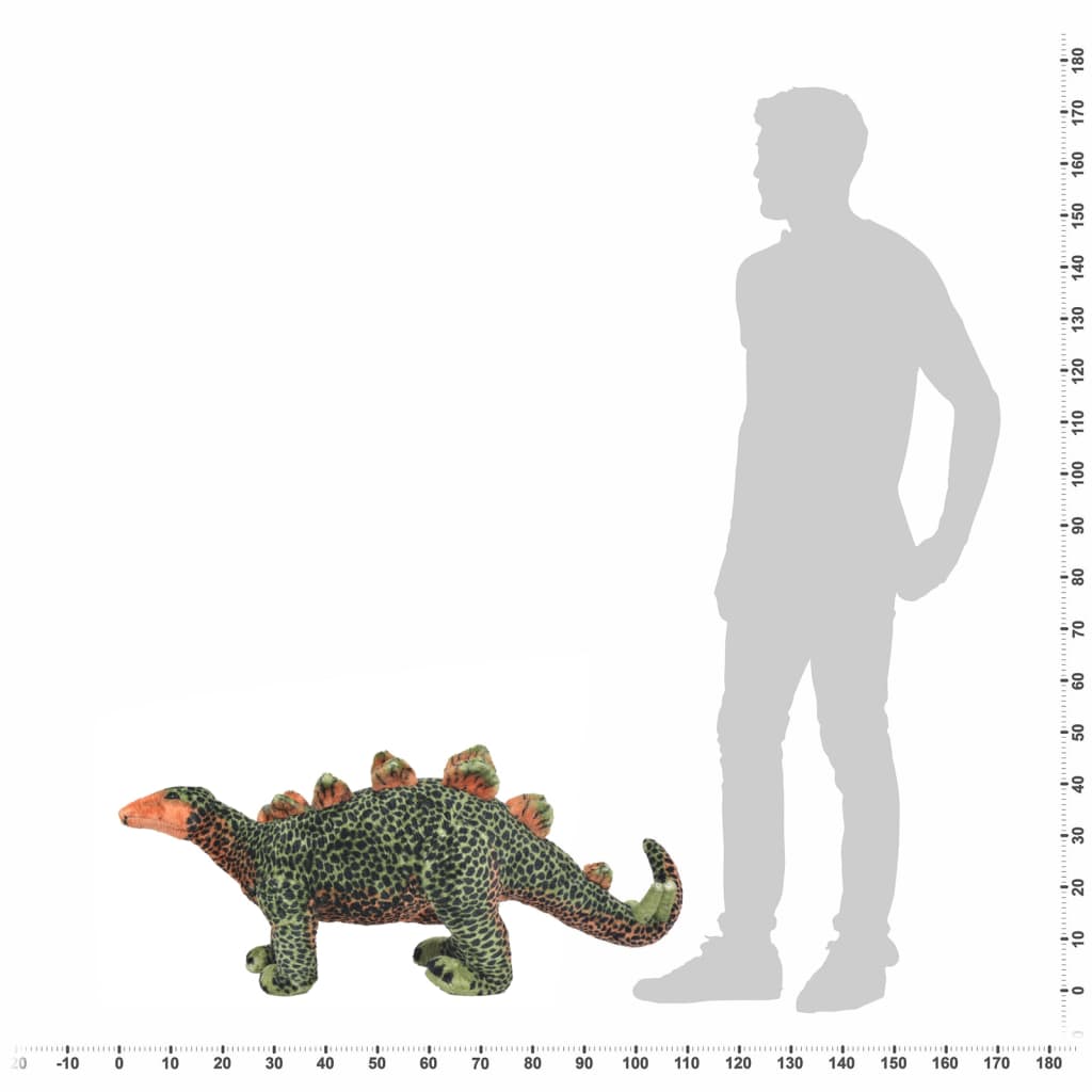 Zöld és narancs álló stegosaurusz plüssjáték XXL 