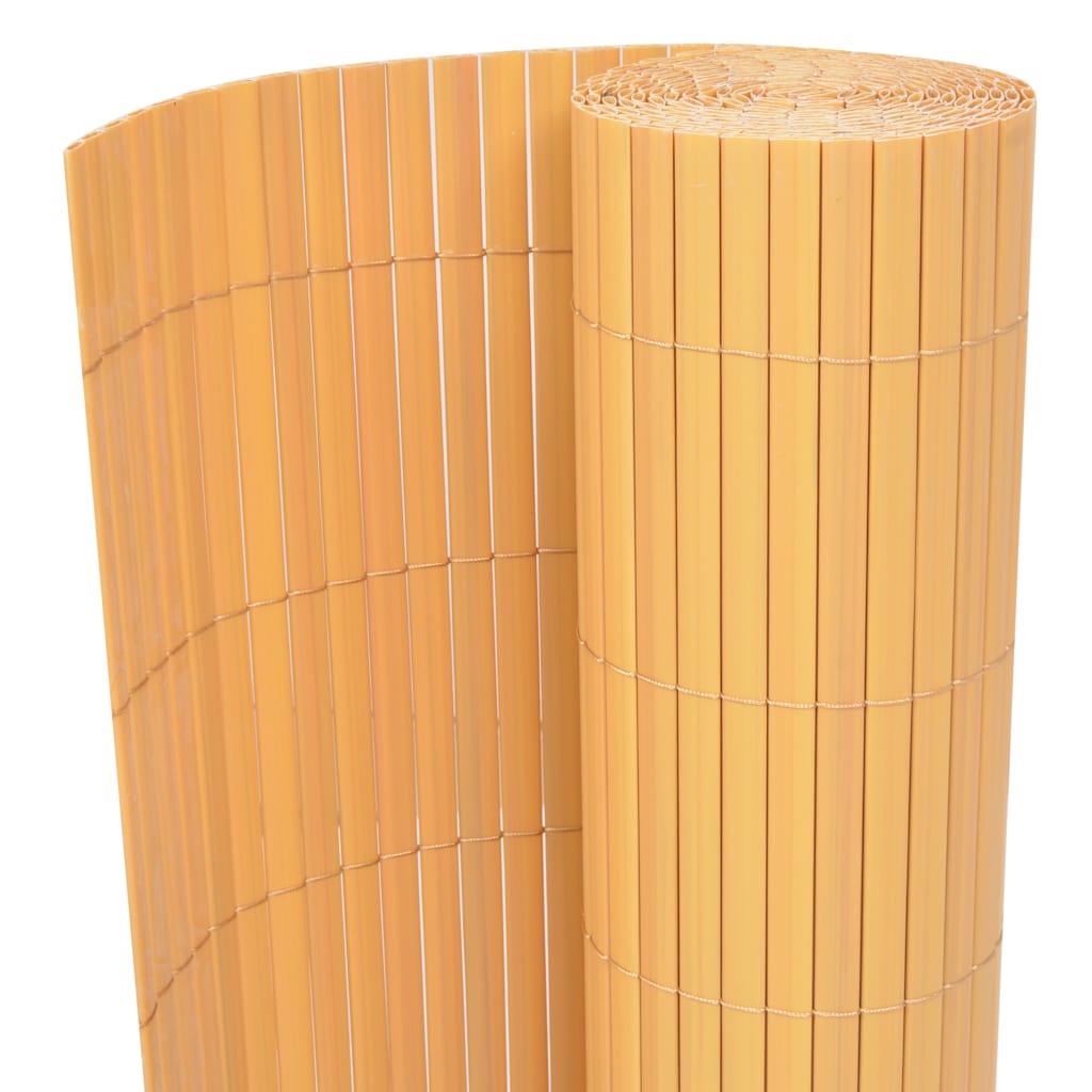 vidaXL Oboustranný zahradní plot PVC 90 x 300 cm žlutý