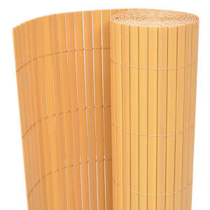 Dvostranska vrtna ograja PVC 90x300 cm rumena