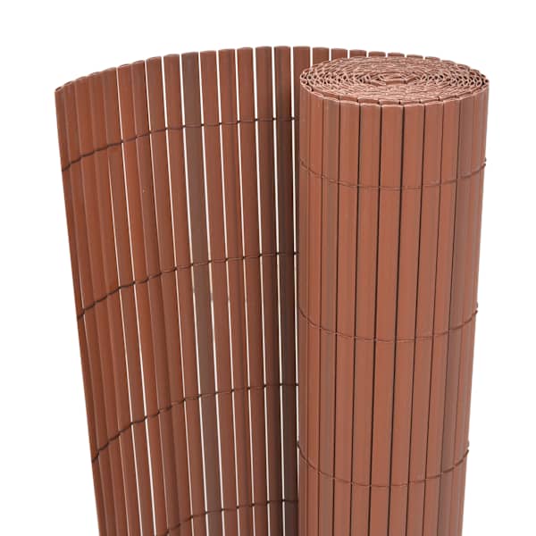 vidaXL kahepoolne piirdeaed, PVC 90 x 300 cm, pruun