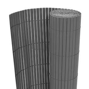 Oboustranný zahradní plot PVC 90 x 300 cm šedý