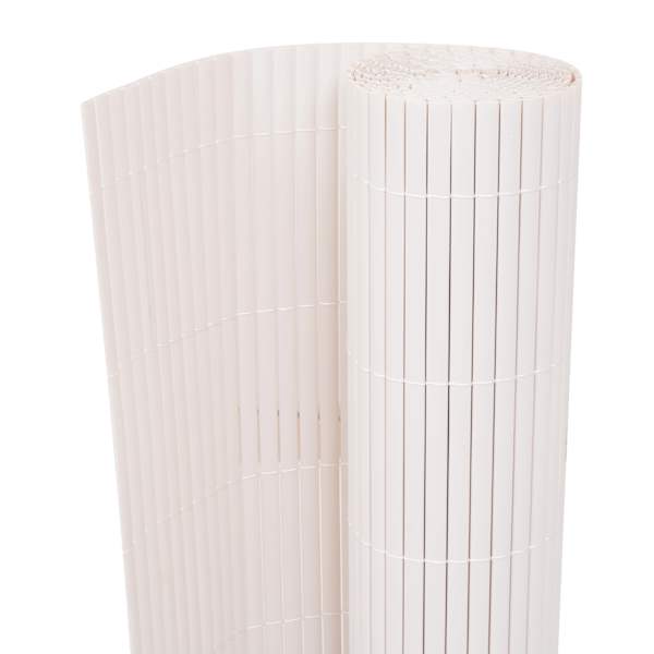 vidaXL kahepoolne piirdeaed 90 x 500 cm, valge