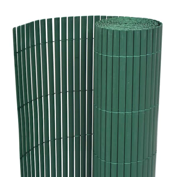 vidaXL kahepoolne piirdeaed, PVC 90 x 500 cm, roheline