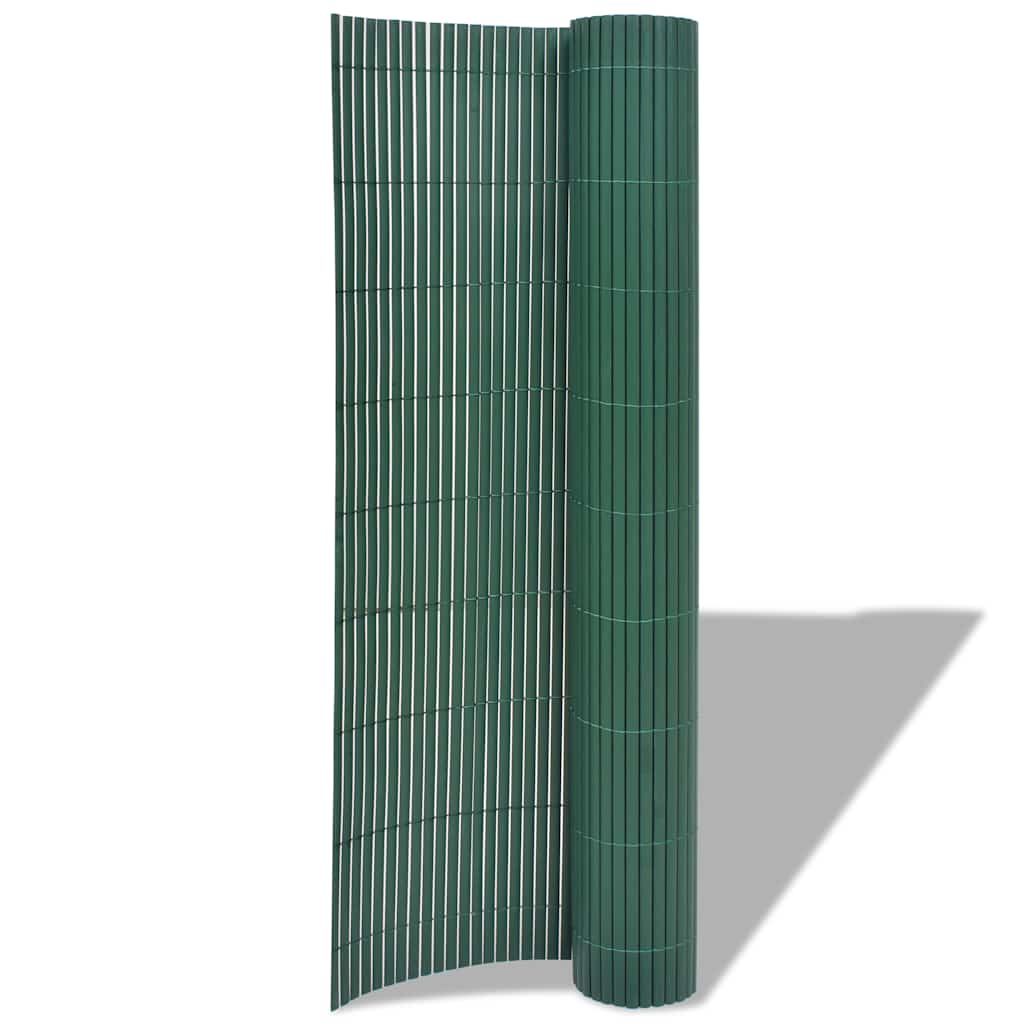 vidaXL Tuinafscheiding dubbelzijdig 90x500 cm PVC groen afbeelding