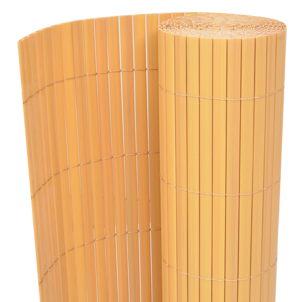 vidaXL Double-Sided Garden Fence PVC 90×500 cm Yellow