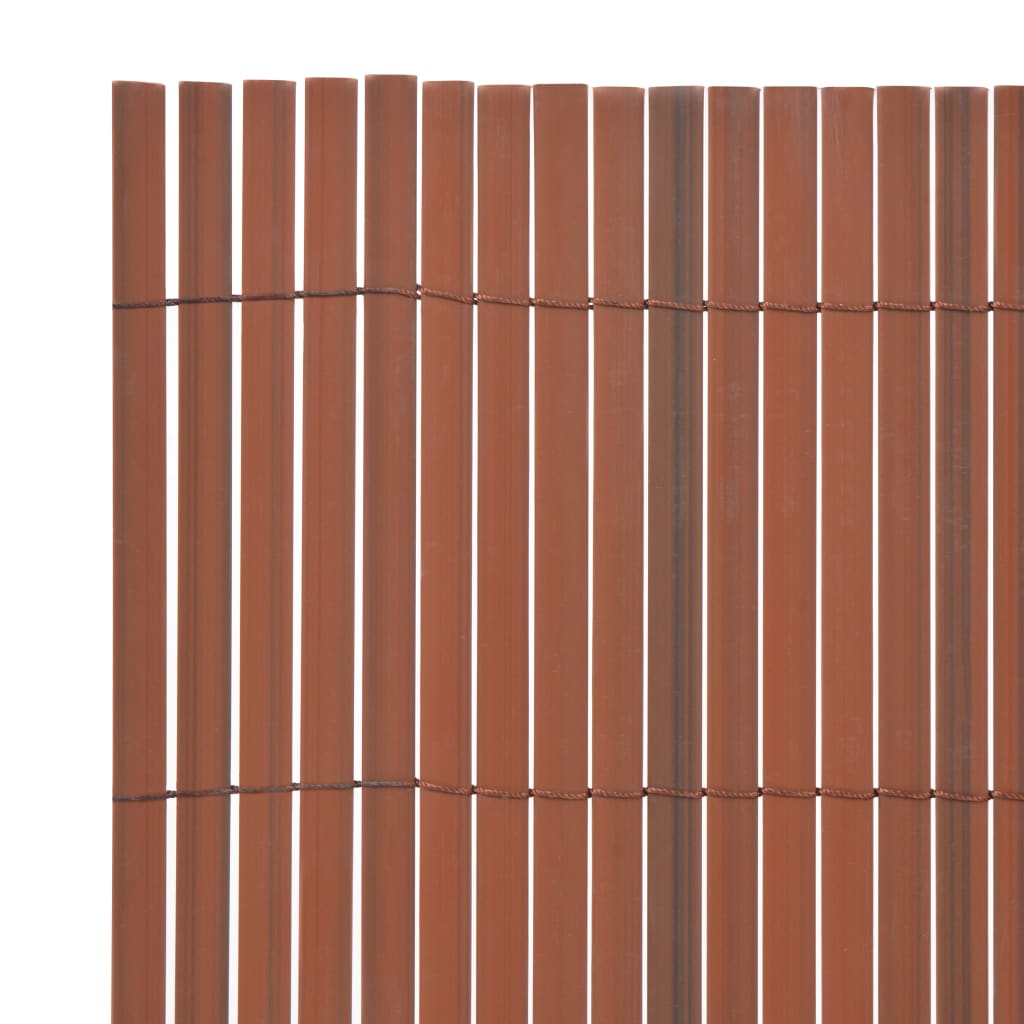  Obojstranný záhradný plot, PVC 90x500 cm, hnedý