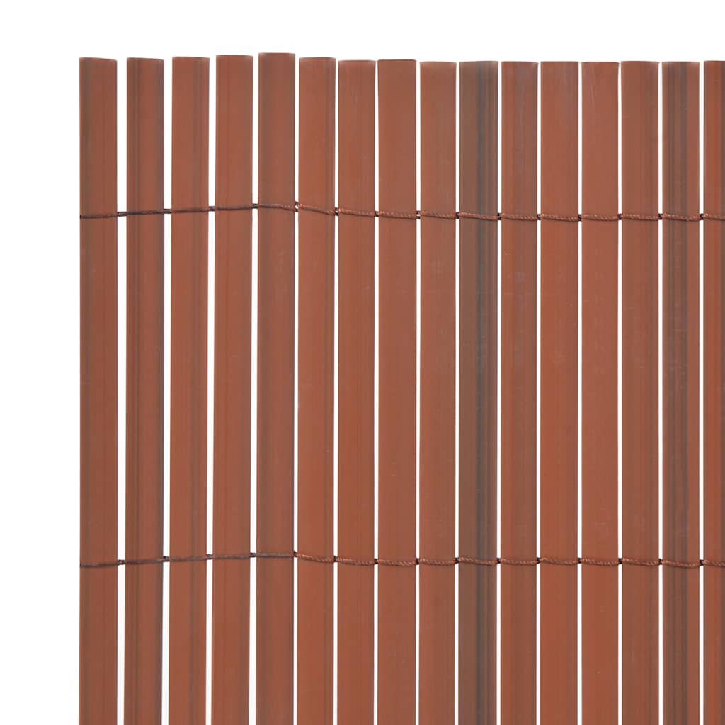 Thumbnail - vidaXL Gartenzaun Doppelseitig PVC 90 x 500 cm Braun